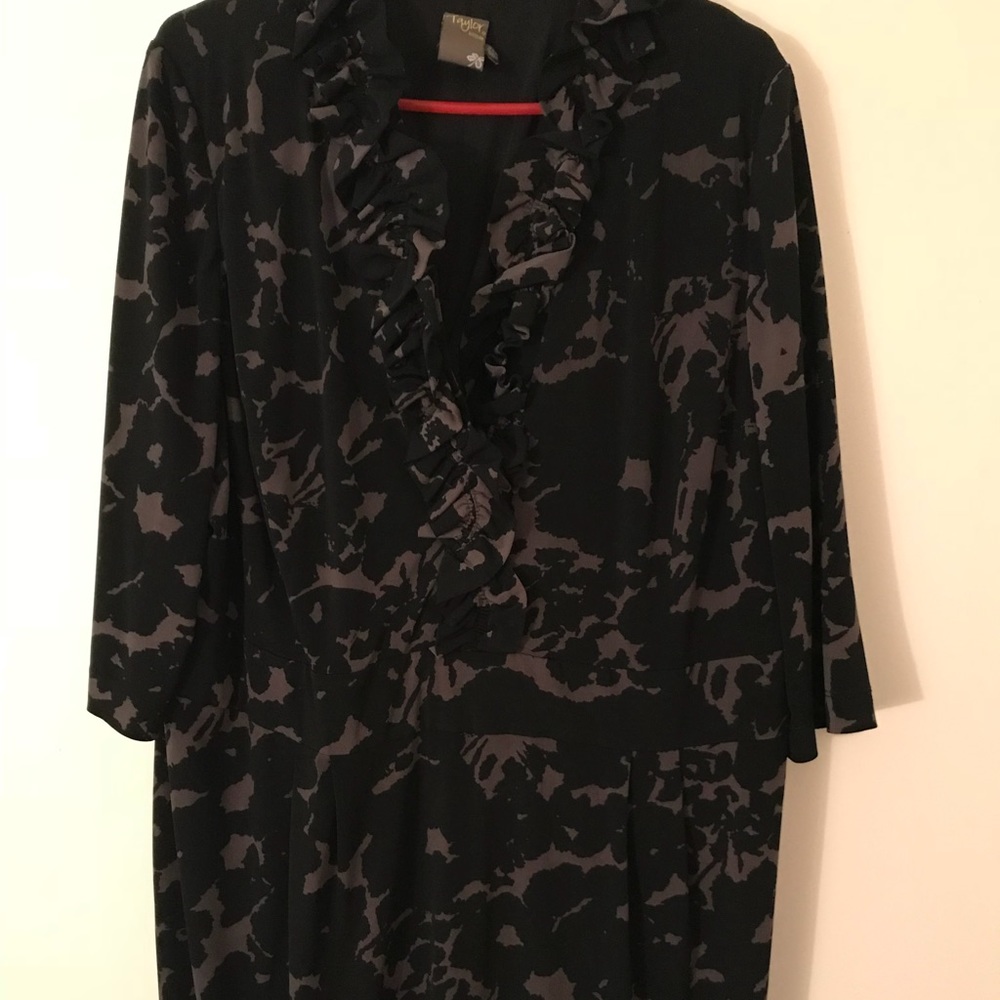 Black and Tan dress with ruffles!!